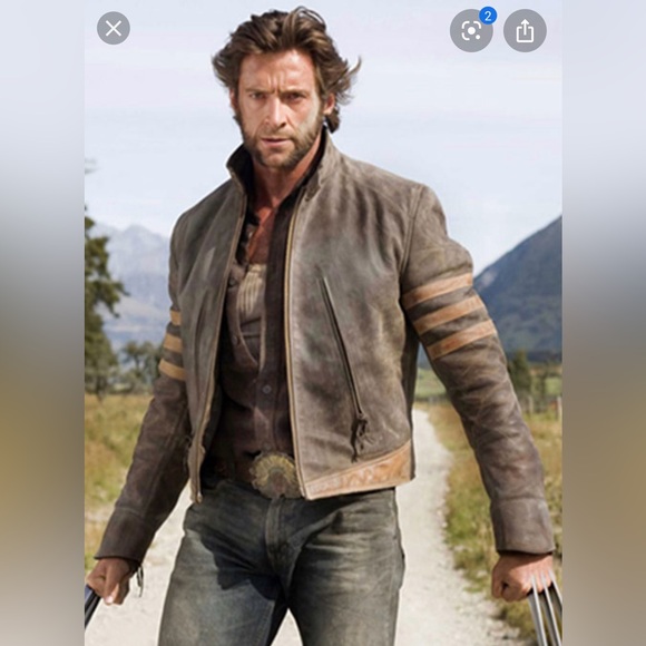 X-men Wolverine SET Adult Medium Leather Jacket, Claws, Dog Tag and Belt Buckle. - Picture 3 of 10